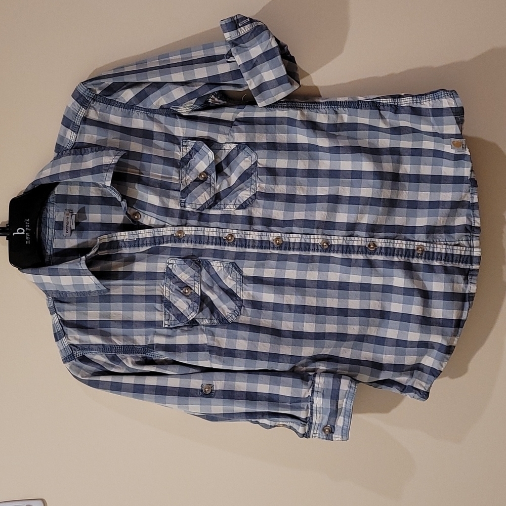🐀 Carhartt 3/4 Length Sleeve Flannel Sz XS